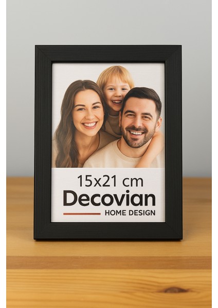 Doğal Ahşap Modern Ayaklı Tekli Fotoğraf Çerçevesi - Siyah Renkli Masaüstü Çerçeve- Boş Resimsiz fiyatları