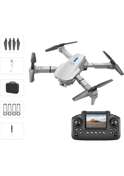 E88 Pro Ekranlı Uzaktan Kumandalı Taşıma Çantalı Kameralı Drone