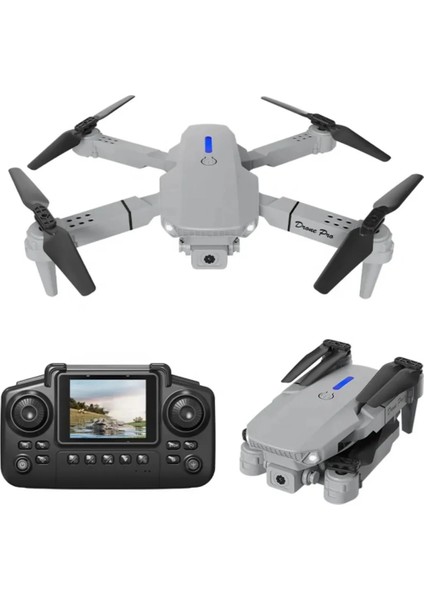 E88 Pro Ekranlı Uzaktan Kumandalı Taşıma Çantalı Kameralı Drone