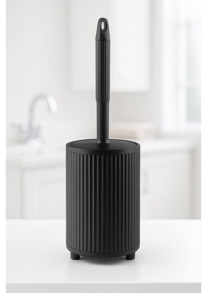 Lines Serisi Siyah Banyo Seti, 5 Parça Lüks Akrilik Çöp Kovası, Fırça, Sabunluk Banyo Aksesuar Seti 3375 fiyatları