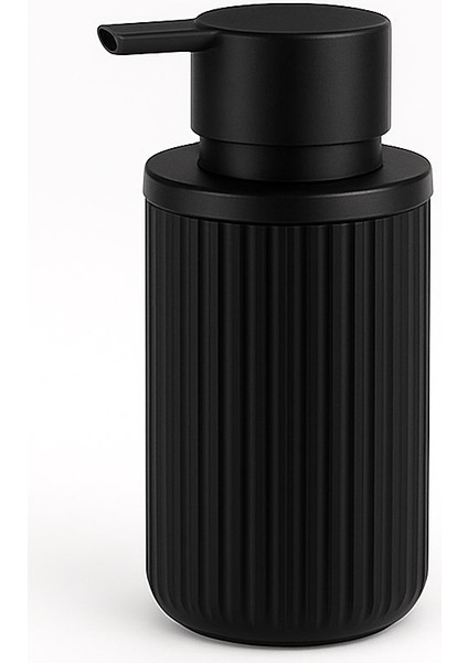 Lines Serisi Siyah Banyo Seti, 5 Parça Lüks Akrilik Çöp Kovası, Fırça, Sabunluk Banyo Aksesuar Seti 3375 modelleri