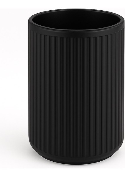 Lines Serisi Siyah Banyo Seti, 5 Parça Lüks Akrilik Çöp Kovası, Fırça, Sabunluk Banyo Aksesuar Seti 3375 fırsatları