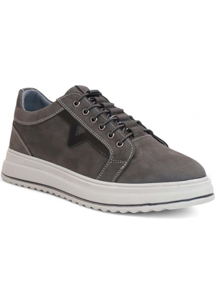 2182-DROPLAND Hakiki Deri Üst Kalite Anatomik Tabanlı Erkek Günlük Sneakers Ayakkabı - NKT02182-FÜME-44 modelleri