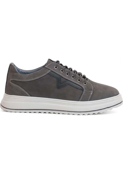 2182-DROPLAND Hakiki Deri Üst Kalite Anatomik Tabanlı Erkek Günlük Sneakers Ayakkabı - NKT02182-FÜME-44 indirimleri