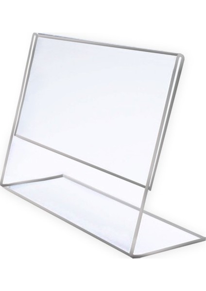 HEROGLAS(10ADET) A5 L Tipinde Yatay Masa Üstü Şeffaf Pleksi / Föylük-Fiyatlık-Menü-Broşürlük