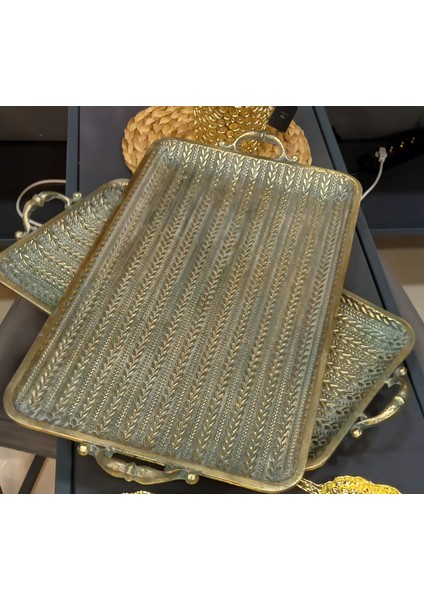 Tepsi Metal Eskitme 60X35 cm
