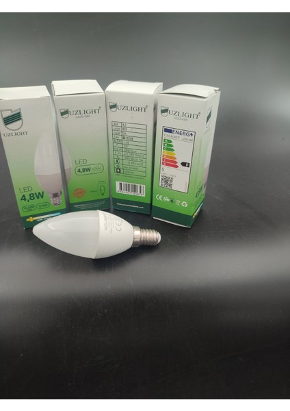 LED Ampul (E.14) Mum Ampul.gün Işığı (4,8 Watt=40 Watt)(4.adetli Paket) indirimleri