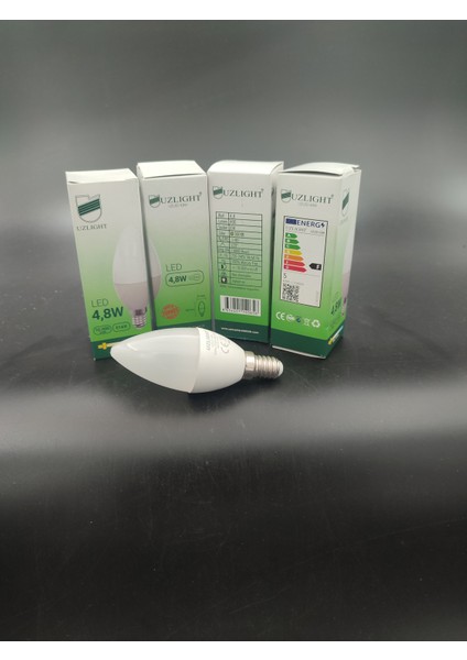 LED Ampul (E.14) Mum Ampul.gün Işığı (4,8 Watt=40 Watt)(4.adetli Paket)
