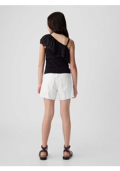 Kız Çocuk Beyaz Low Rise Stride Denim Şort indirimleri
