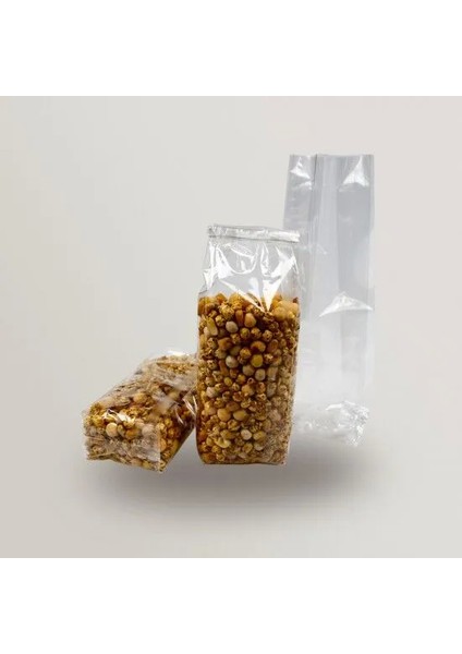 Şeffaf Kare Tabanlı Poşet (8X28) 500 Adet