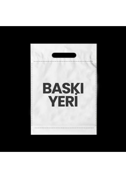 Baskılı Beyaz El Geçmeli Mağaza Poşeti (20 Kg)