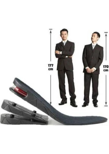 UltraNova Hava Yastıklı 7 cm Tam Boy Tabanlık, Poliüretan, Gizli Topuk Uzatıcı