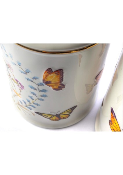 Mariposa 2'li Kavanoz Set 11X20CM Butik Porselen Mutfak Dekorasyon fiyatları