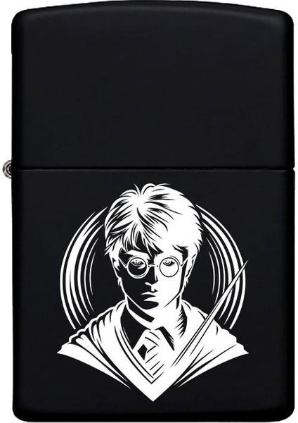 Harry Potter Desenli Kişiye Özel Isimli Benzinli Siyah Metal Çakmak fiyatları