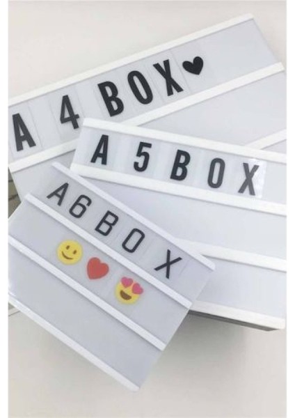 A5 Boyutunda Masa ve Gece Lambası Işıklı Yazı Panosu Lightbox Led Işık Lamba Aydınlatma 96 Adet Harf Rakam ve Sembolleri ile fiyatları