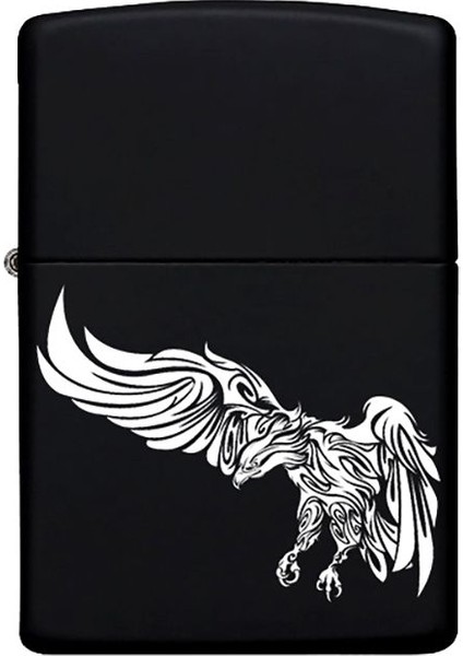 Kartal Desenli Kişiye Özel Isimli Benzinli Siyah Metal Çakmak 2 fiyatları