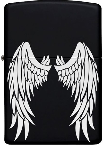 Kanat Desenli Kişiye Özel Isimli Benzinli Siyah Metal Çakmak 2 fiyatları