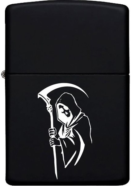 Reaper Desenli Kişiye Özel Isimli Benzinli Siyah Metal Çakmak 3 fiyatları