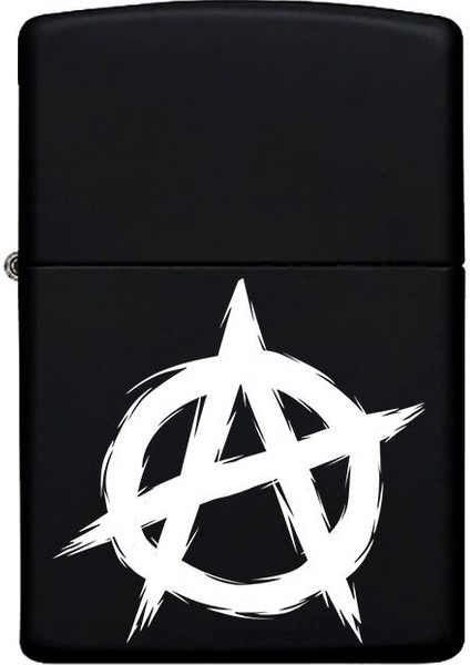 Anarchy Desenli Kişiye Özel Isimli Benzinli Siyah Metal Çakmak fiyatları