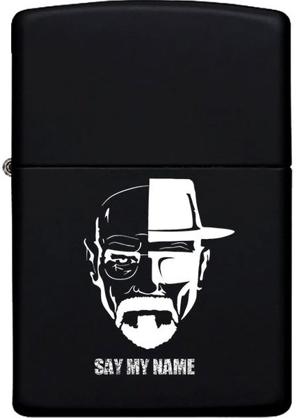 Breaking Bad Desenli Kişiye Özel Isimli Benzinli Siyah Metal Çakmak fiyatları