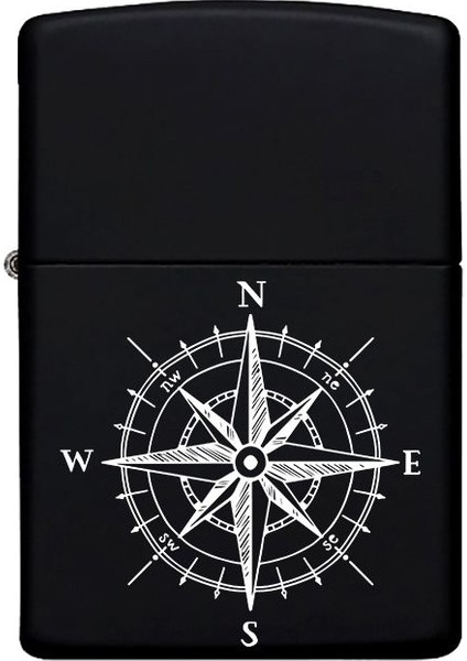 Pusula Desenli Kişiye Özel Isimli Benzinli Siyah Metal Çakmak 21 fiyatları