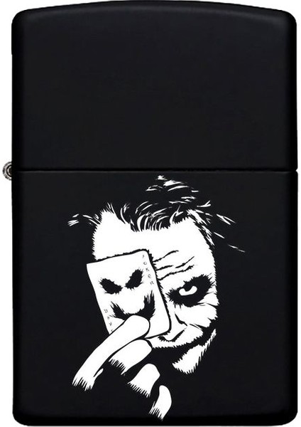 Joker Desenli Kişiye Özel Isimli Benzinli Siyah Metal Çakmak fiyatları