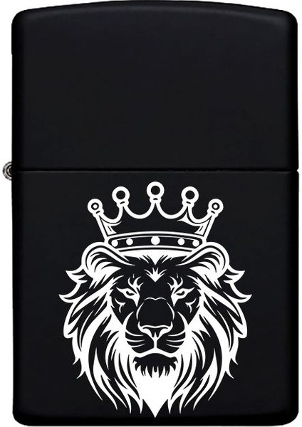 Aslan Desenli Kişiye Özel Isimli Benzinli Siyah Metal Çakmak fiyatları