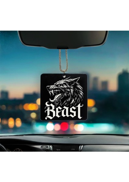 Beast Kurt Desenli Kişiye Özel Isimli Pleksi Dikiz Ayna Süsü fiyatları