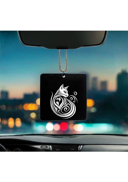 Kedi Desenli Kişiye Özel Isimli Pleksi Dikiz Ayna Süsü 2 fiyatları