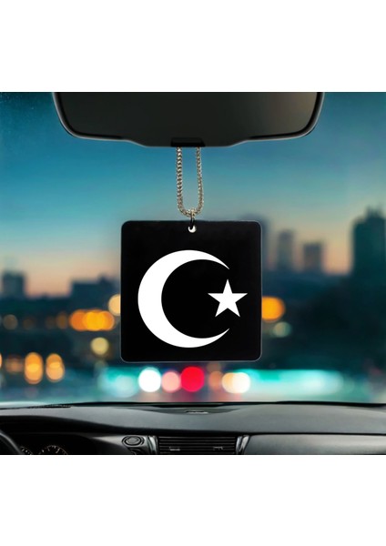 Ay Yıldız Desenli Kişiye Özel Isimli Pleksi Dikiz Ayna Süsü fiyatları
