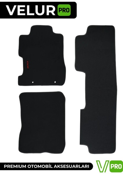 Velurpro Honda Civic 2007-2012 Araca Özel Halı Paspas Araba Halısı Oto Paspas modelleri