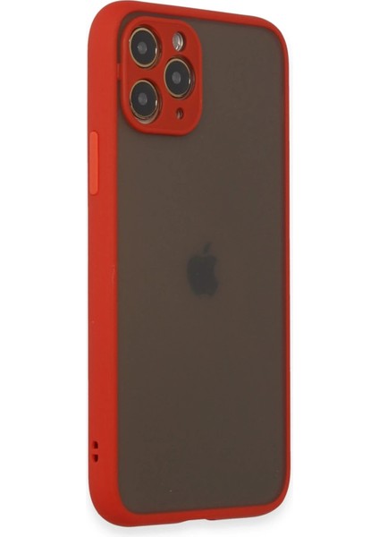 Iphone 11 Pro Kılıf Montreal Silikon Kapak - Kırmızı Inslm