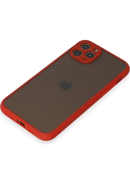 Iphone 11 Pro Kılıf Montreal Silikon Kapak - Kırmızı Inslm