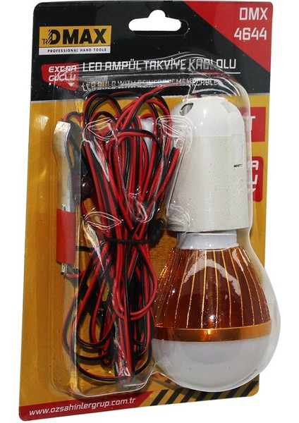 Seyyar - LED Lamba Akü Takviye Kablolu= 4mt 12V - 5W (4767) - CDY5109-4518
