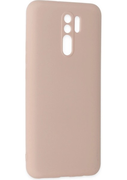 Xiaomi Redmi 9 Kılıf Nano Içi Kadife Silikon - Pudra Inslm