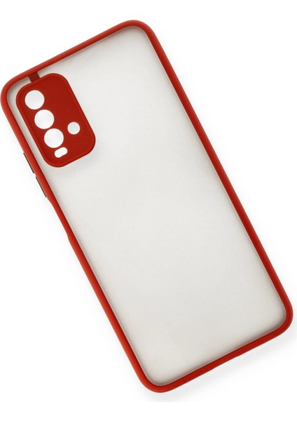 Xiaomi Redmi 9t Kılıf Montreal Silikon Kapak - Kırmızı Inslm