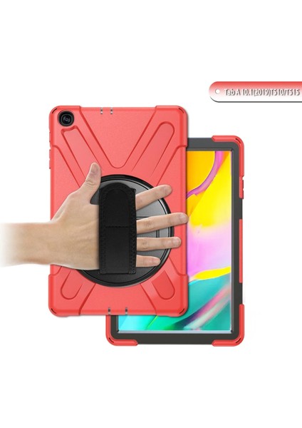 Samsung Galaxy T510 Tab A 10.1 Kılıf Amazing Tablet Kapak - Kırmızı Inslm