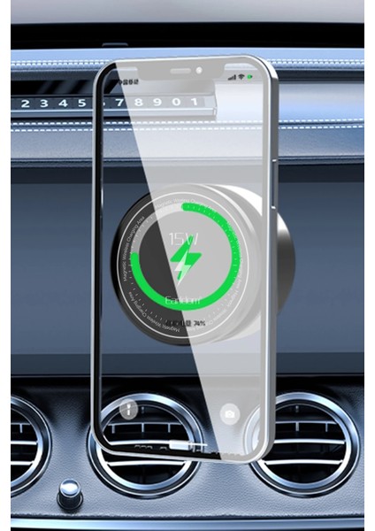 15W Şarj Destekli 360 Dönebilen Araç Içi Telefon Tutucu Vakumlu Magsafe Destekli Masa Üstü Duvar Halka Telefon Tutucu