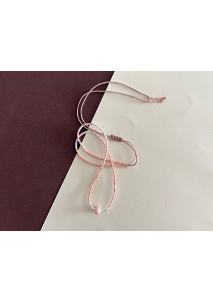 Meeri Jewelry Gerçek Incili Ayarlanabilir Kibar ve Şık Cam Boncuk Kolye indirimleri