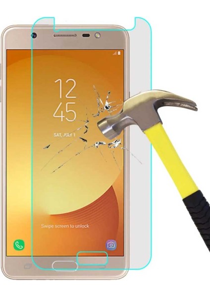 Samsung Galaxy J7 Max Uyumlu Temperli Kırılmaz Cam Ekran Koruyucu 3 Lü Set