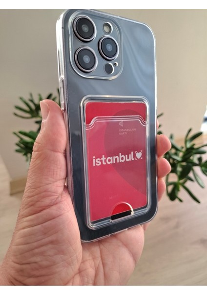 iPhone 15 Pro Max Uyumlu Şeffaf Kartlıklı Kamera Korumalı Kaliteli Esnek Silikon Kılıf modelleri