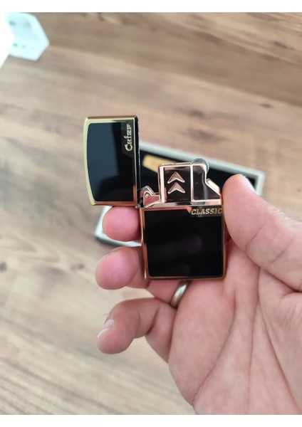 Kişiye Özel Çakmak Seti Gazlı ve Benzinli Şık Tasarımlı Lüks Metal Kapaklı Çakmaklar