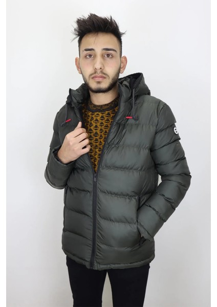 Fistan Store Erkek Hakim Yaka Spor Kesim Rahat Kalıp Kapüşonlu Fermuarlı Kışlık Mont fiyatları