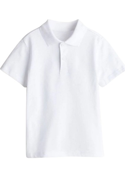 Erkek Çocuk Polo T-Shirt Beyaz Düz 11-12 Yaş fiyatları