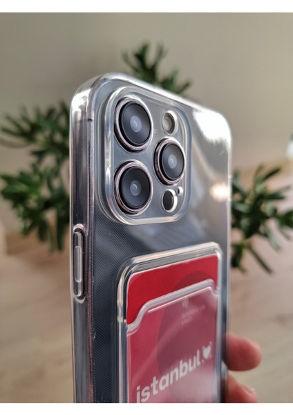 iPhone 15 Pro Uyumlu Şeffaf Kartlıklı Kamera Korumalı Kaliteli Esnek Silikon Kılıf modelleri