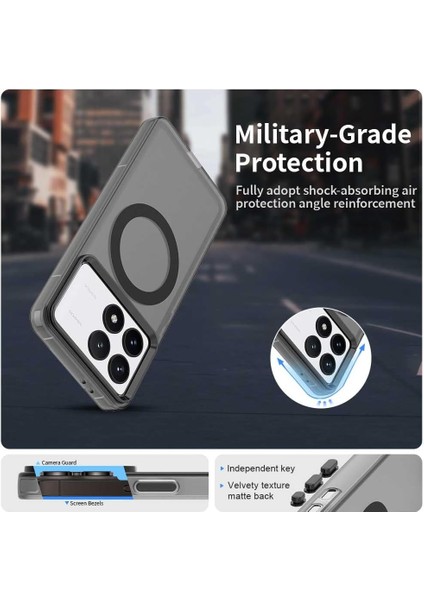 Xiaomi Poco X6 Pro Kılıf Kamera Çıkıntılı Mat Magsafe Şarj Özellikli Kenarları Renkli Premium Sert Kapak indirimleri