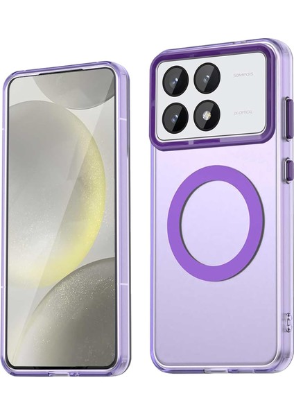 Xiaomi Poco X6 Pro Kılıf Kamera Çıkıntılı Mat Magsafe Şarj Özellikli Kenarları Renkli Premium Sert Kapak