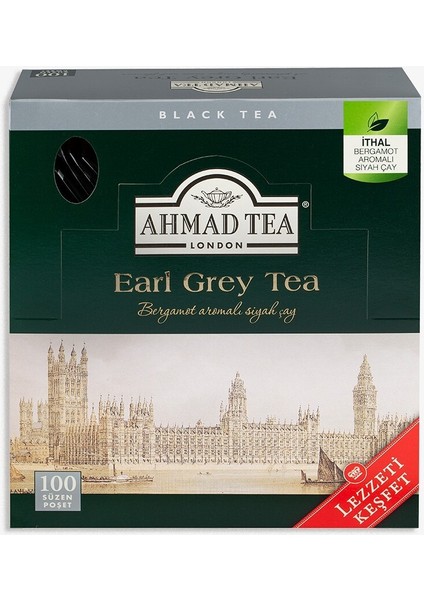 Earl Grey Bardak Poşet Çay 100' Lü 200 gr