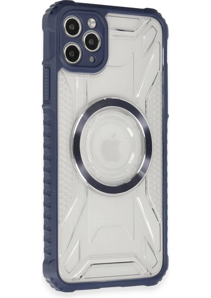 Iphone 11 Pro Max Kılıf Prag Magneticsafe Kapak - Lacivert Inslm