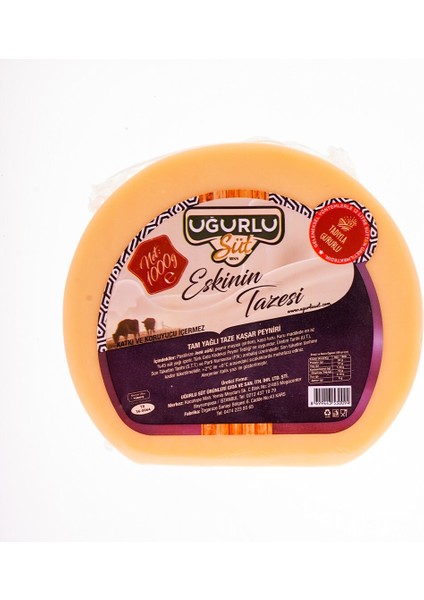 Eski̇ni̇n Tazesi̇ Tam Yağlı Kaşar Peyniri̇ 1000 Gr